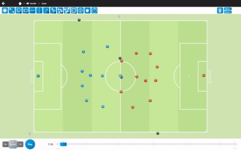 Soccer tracking in action.