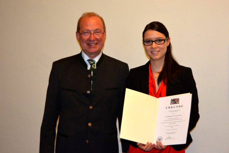 Marlies won a price of the Bavarian Ministry for Science and Arts